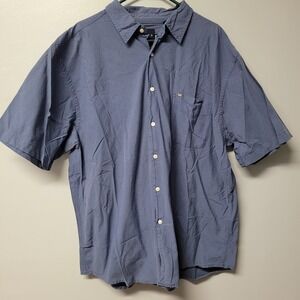 Nautica Mens XXL Blue Plaid Short Sleeve Button Down Shirt Casual Summer